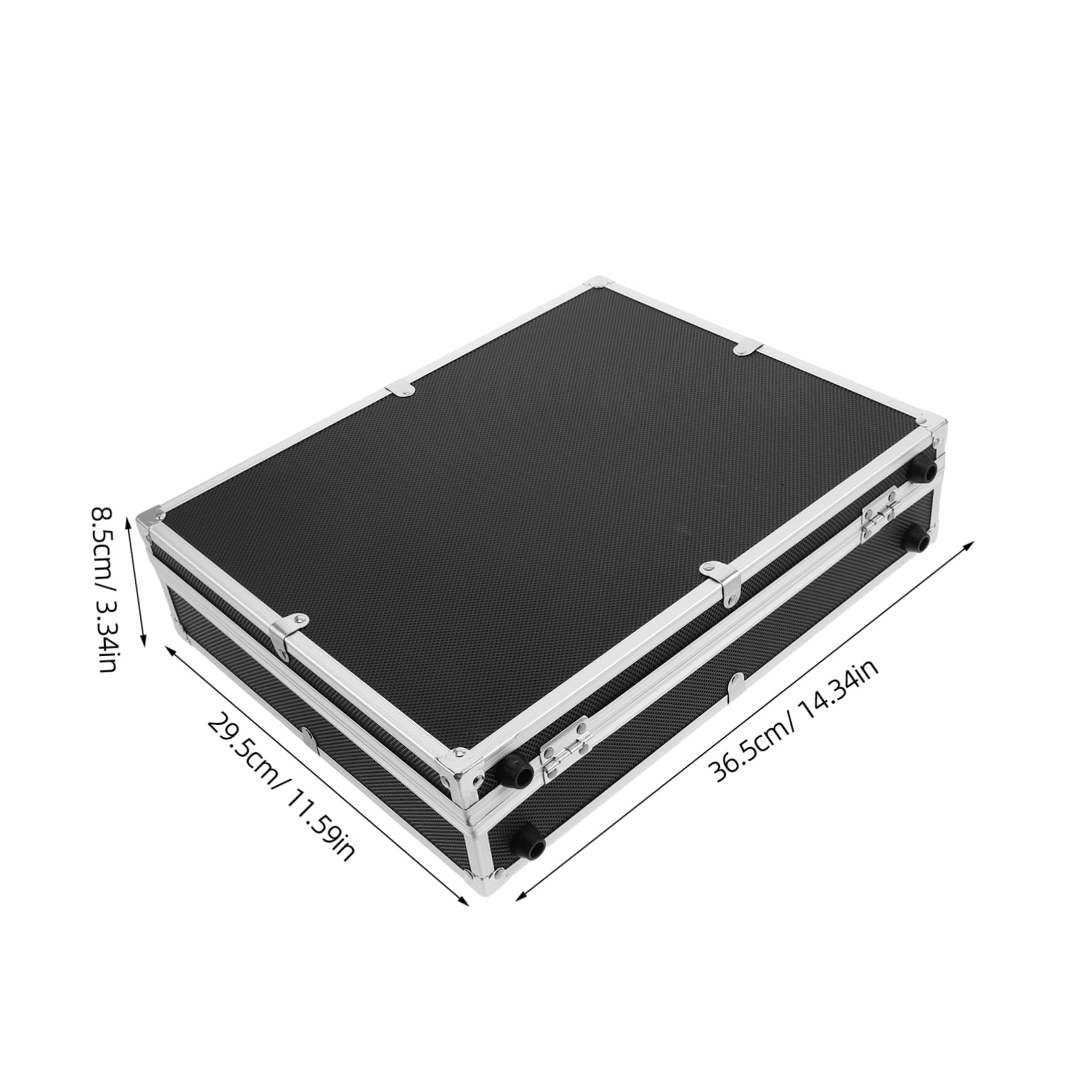 Estuche de Transporte de Aleación de Aluminio con 4 Ranuras para Micrófono y Espuma Absorbente con Asa para Fácil Transporte para Eventos al Aire Libre y Fiestas