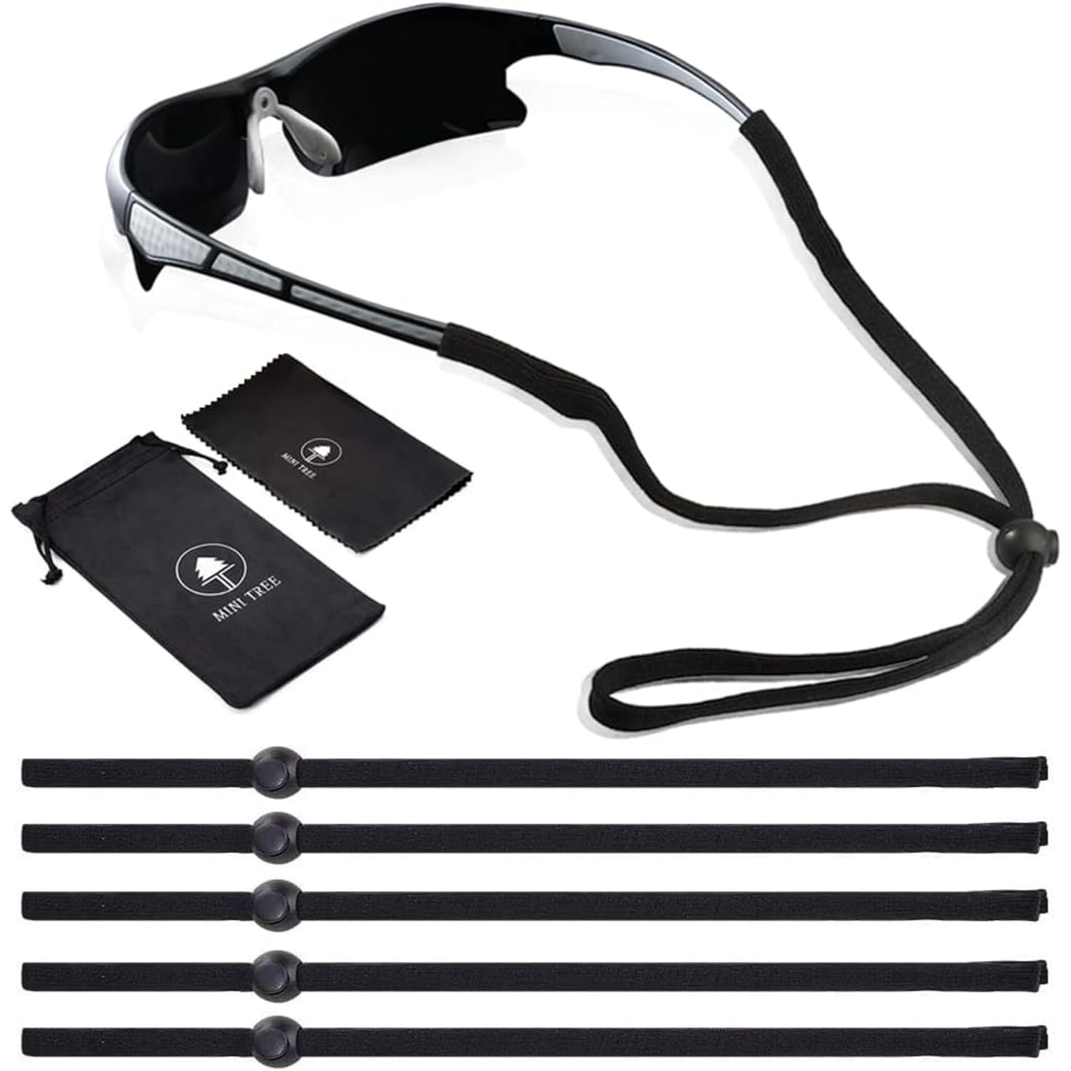 Mini Tree 5 PCS Sports Eyeglass Strap Sunglasses Lanyard Adjustable Non-Slip Eyewear Retainer Glass Cord for Running Campi... - Review, Price and Buying Guide
