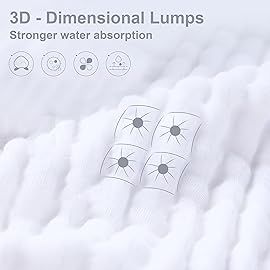 SWEET DOLPHIN 12 Pack Baby Muslin Washcloths - Soft Face Cloths for Newborn, Absorbent Bath Wash Cloths, Wipes, Burp Rag - Toddlers Essentials Stuff, Baby Registry as Shower -10x10, White