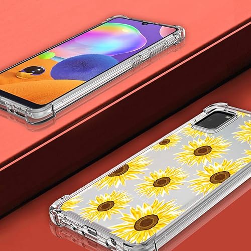 Miniatura 4 de Osophter Funda para Samsung Galaxy A31 con diseño floral floral para niñas y mujeres, absorción de golpes, flexible de goma TPU para Samsung Galaxy