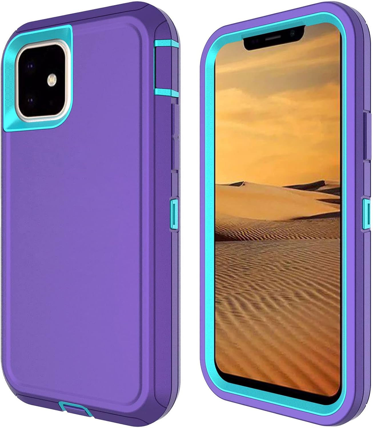 iPhone 11 Case, AZSXLG iPhone 11 Defender Case Soft TPU Hard PC Heavy