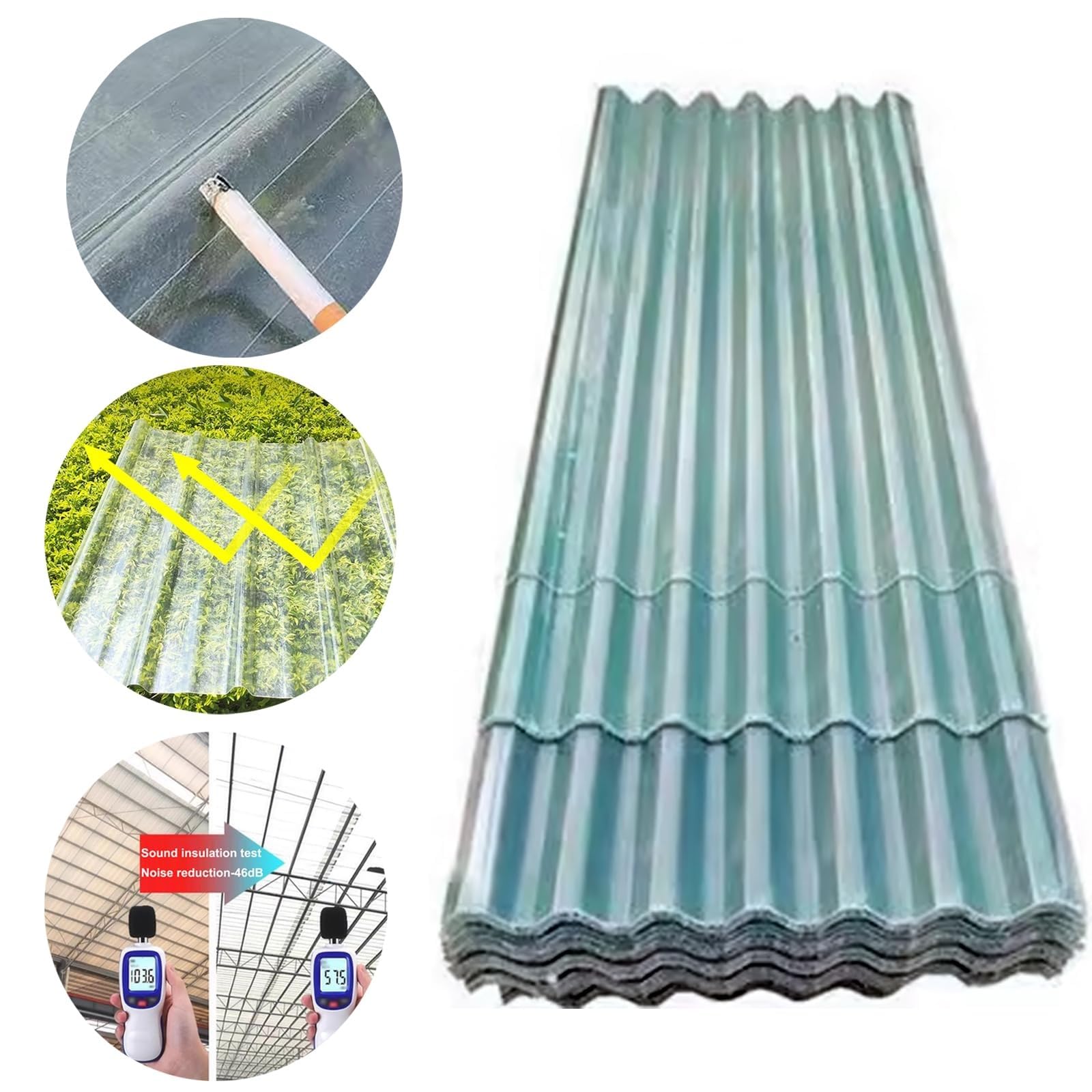 Paneles for Tejado de 1,5mm,Placa Ondulada FRP,Placas Techo Resistente a La Intemperie,Plancha Transparente Anti-UV,Chapas Perfiladas Techo con Tornillos,para Garajes, 17/18/19/20 piezas(19 Pcs,0.9x1.