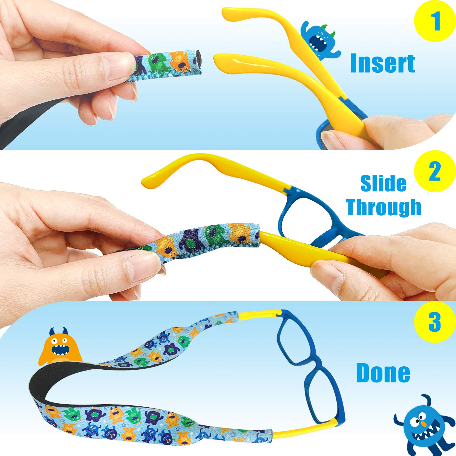 Kids Eyewear Retainer, NoTail Adjustable Glass Retainers for Boys