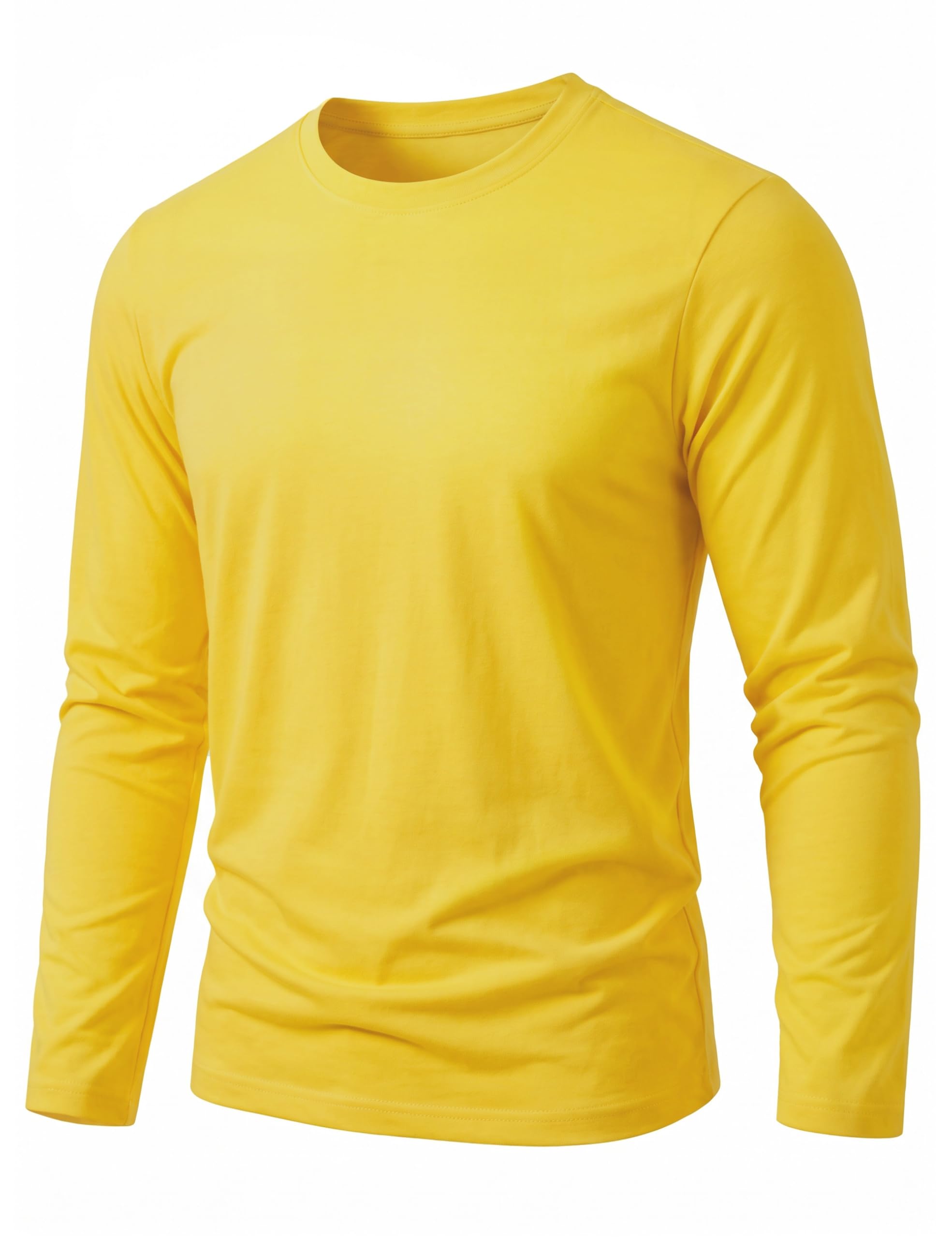TACVASEN Langarmshirt Herren Baumwolle Longsleeve Basic T-Shirt Regular Fit | Langarm Shirts, Rundhals Longshirt, Weiche Men's T Shirt, Freizeit Oberteil, Herbst Tops Regular Fit Frühling Long Sleeve