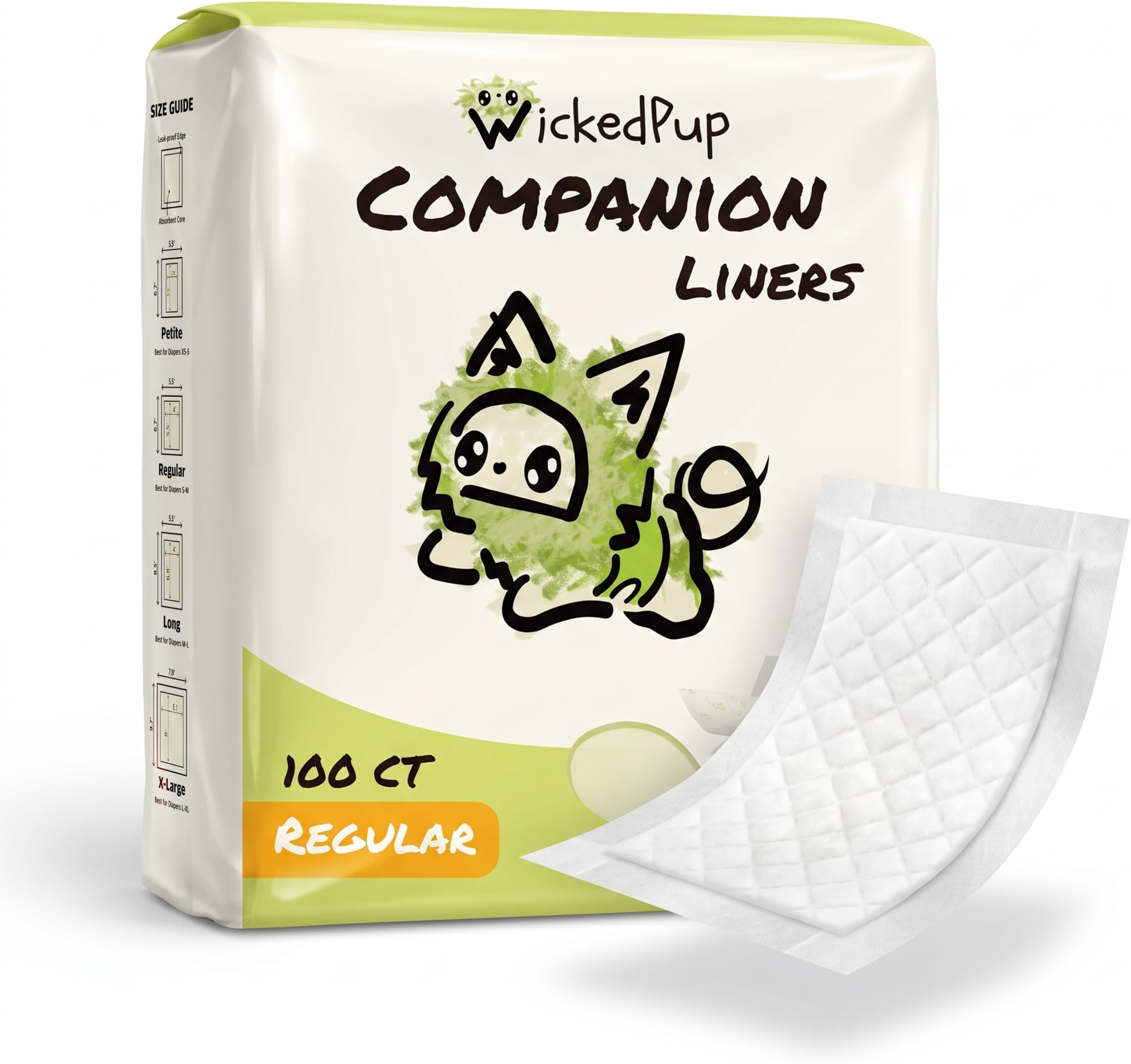 Dog Diaper Liners Booster Pads for Male & Female Dogs, 100ct