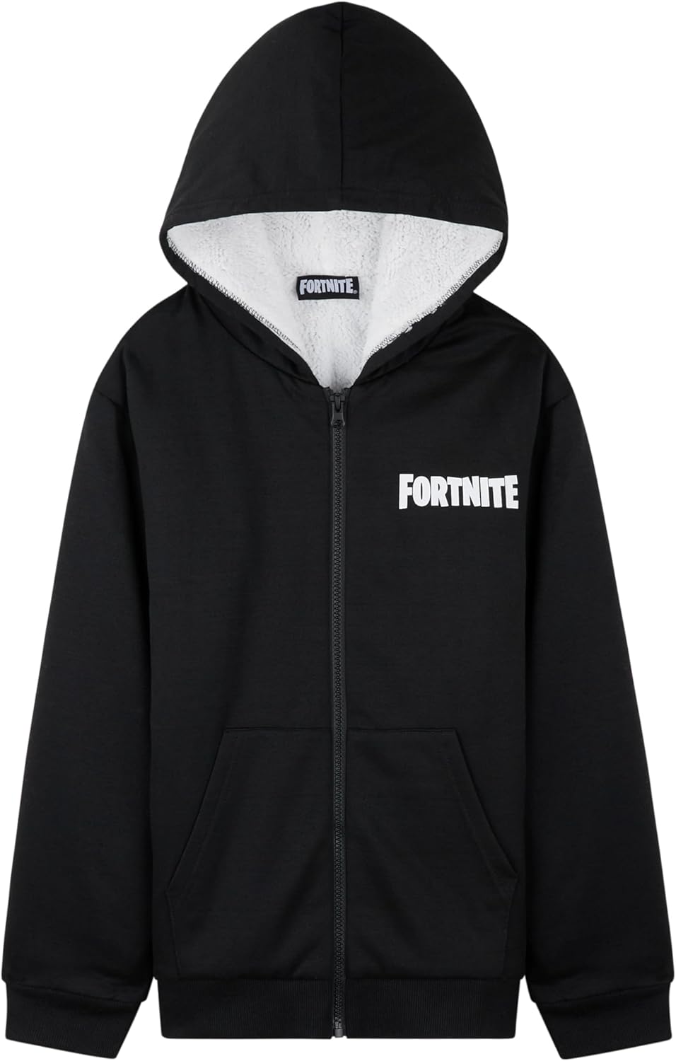 Fortnite Hoodie for Boys, Teens, 7-16 Yrs, Zip-Up Sweatshirt, Sherpa Hoodies with Kangaroo Pockets, Gamer Gifts for Boys