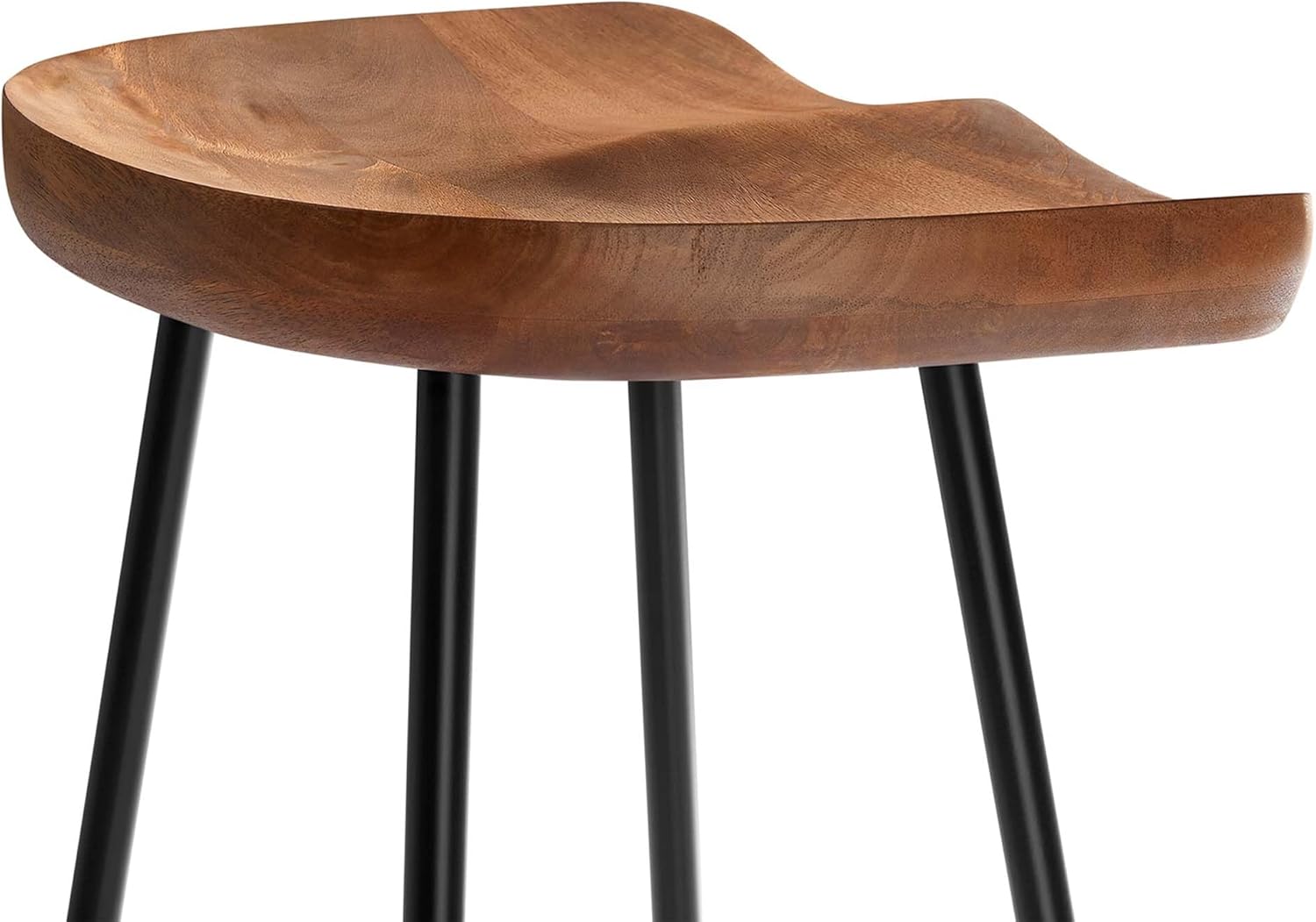 Modway EEI-6742-WAL Concord Backless Wood Bar Stools - Set of 2, Walnut