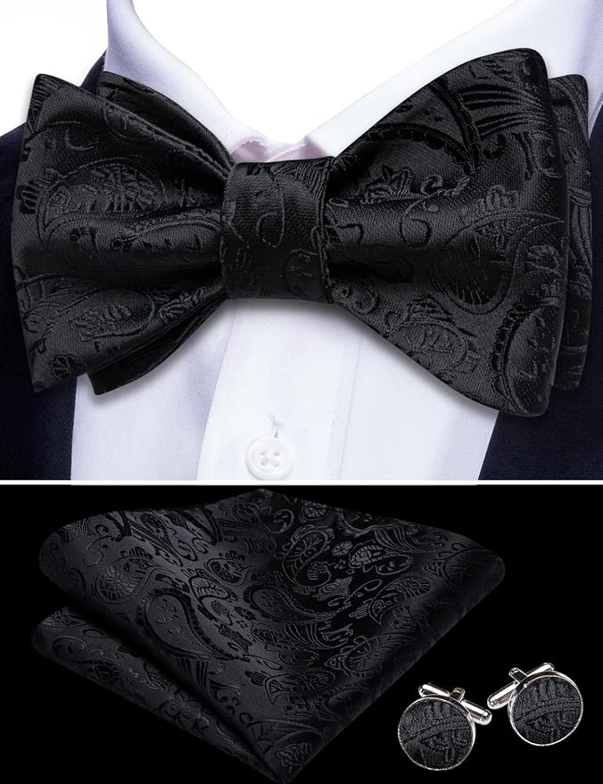 Corbata y accesorios de moda para hombre paquete set clásico estampado miniatura 2