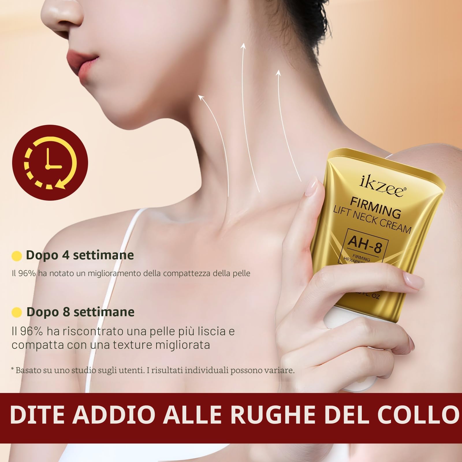 Crema per il Collo Rassodante con Esapeptide, 120g Riduce Rughe e Pelle Cascante