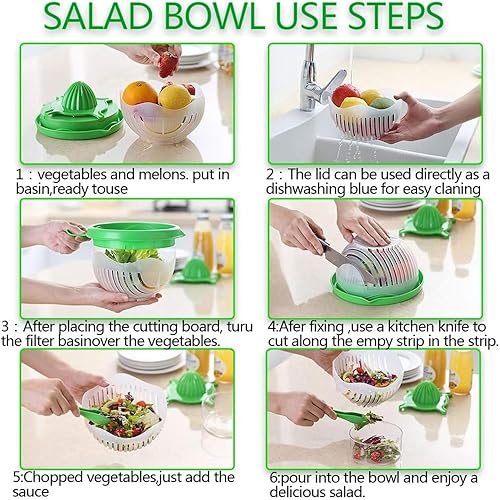 Miniatura 3 de Tofern Cortador de ensalada a presión y exprimidor multifuncional de frutas y verduras
