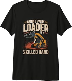 Skid Steer Boy Artistic Retro Grunge Heavy Duty Premium Tri-Blend T-Shirt