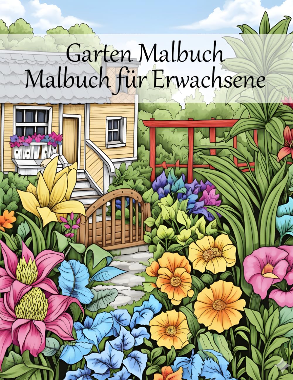 Garten Malbuch Malbuch für Erwachsene: 50 wundervolle Gartenmotive zum Ausmalen – Anti-Stress & Achtsamkeit durch kreative Entspannung