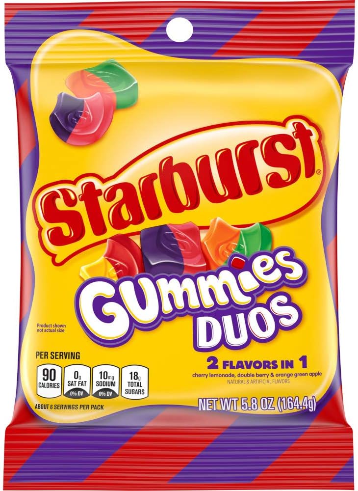 Starburst Gummy Candy, Flavor Duos, 5.8 Oz