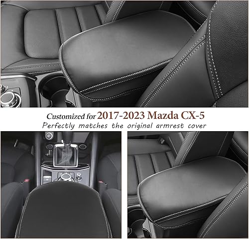Miniatura 2 de Almohadilla para reposabrazos de consola central de automóvil apta para Mazda CX-5 CX5 CX5 2018 2019 2020, funda de caja de asiento automotriz para