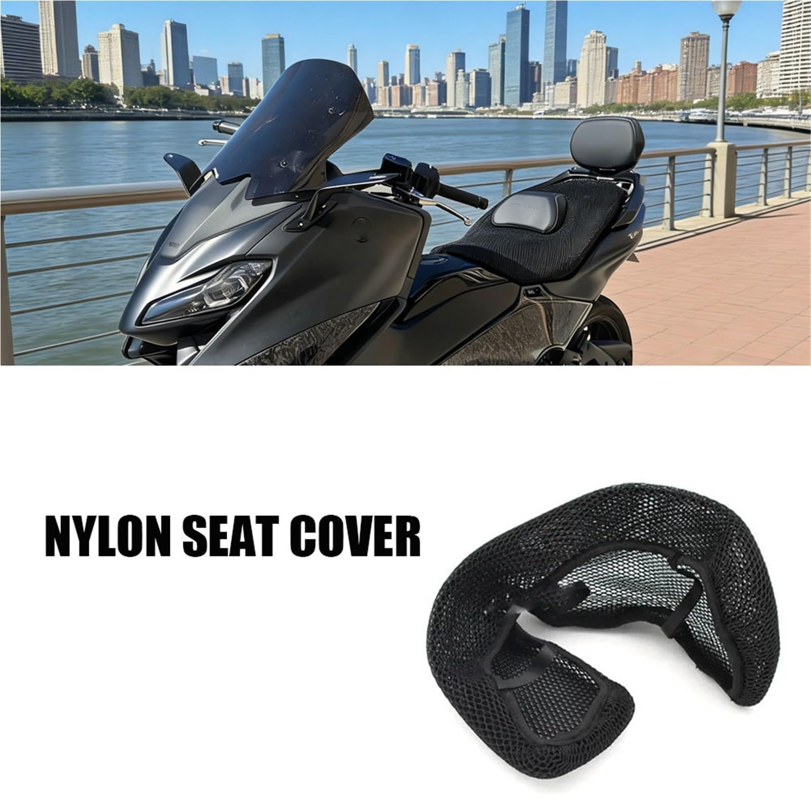 Per YAMAHA TMAX560 Coprisedili Per Moto Isolati Termicamente 3D Maglia A Nido D'ape Proteggi Cuscini Selle In Tessuto Di Nylon 2022