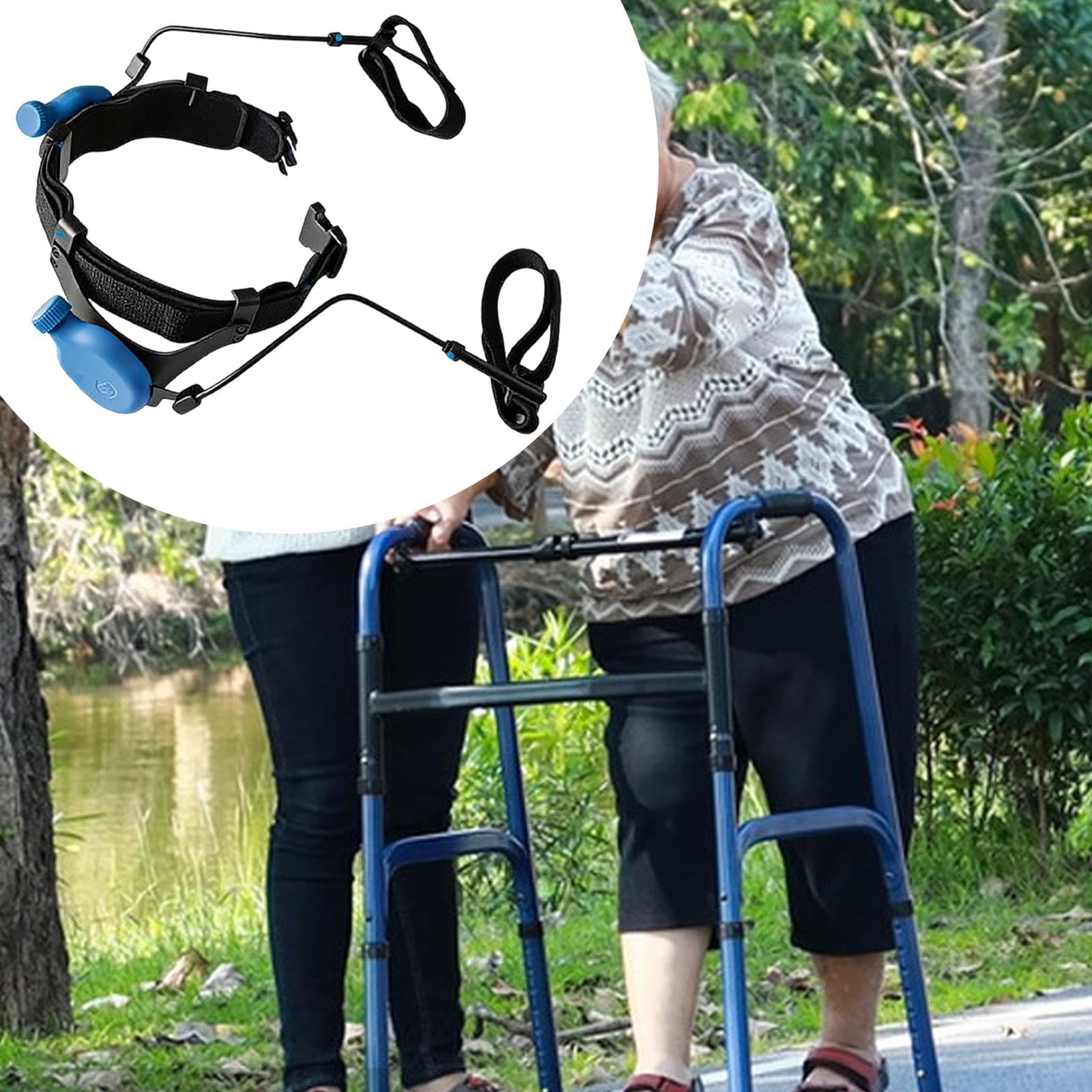 Dispositivo para Trepar Y Caminar, Ayuda para La Movilidad de Adultos, Exoesqueleto para Piernas, Equipo Elevador, Ajustable, Ligero, de Aleación de a, Azul, M