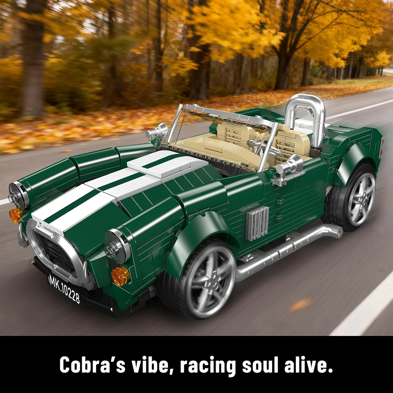 Mould King Corba Car Building Block Kits, MOC Classic Car Model Kit Supercar Racing Model Building Sets, Gift for Adults/14+ Collections Enthusiasts (1,198+ Pieces)