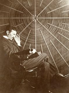 Nikola Tesla (1856-1943) Namerican Electrician And Inventor Born In Croatia Of Serbian Parents Photographed C1895 With One Of His Electrical Generators (Oscillators) Poster Print by (18 x 24)