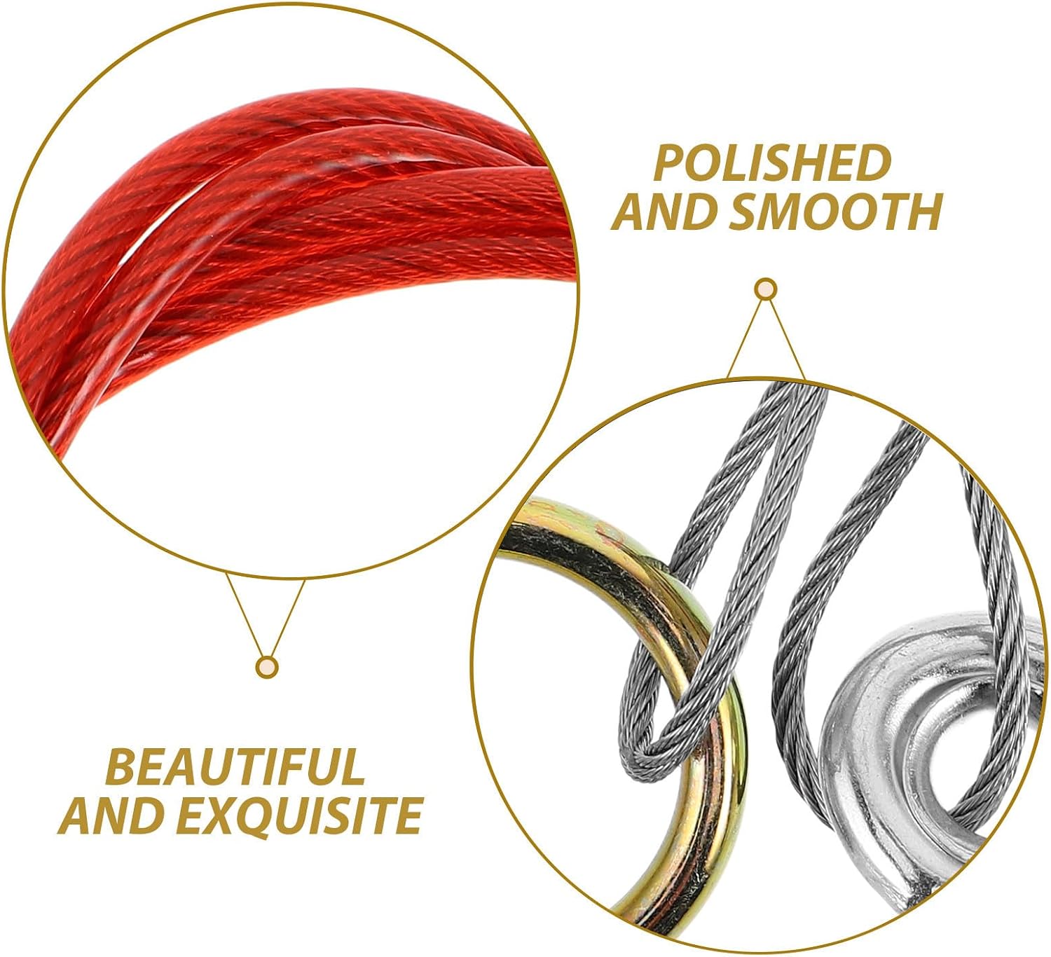 2pcs Trailer Breakaway Switch Cable with Hook, 1m Red PVC