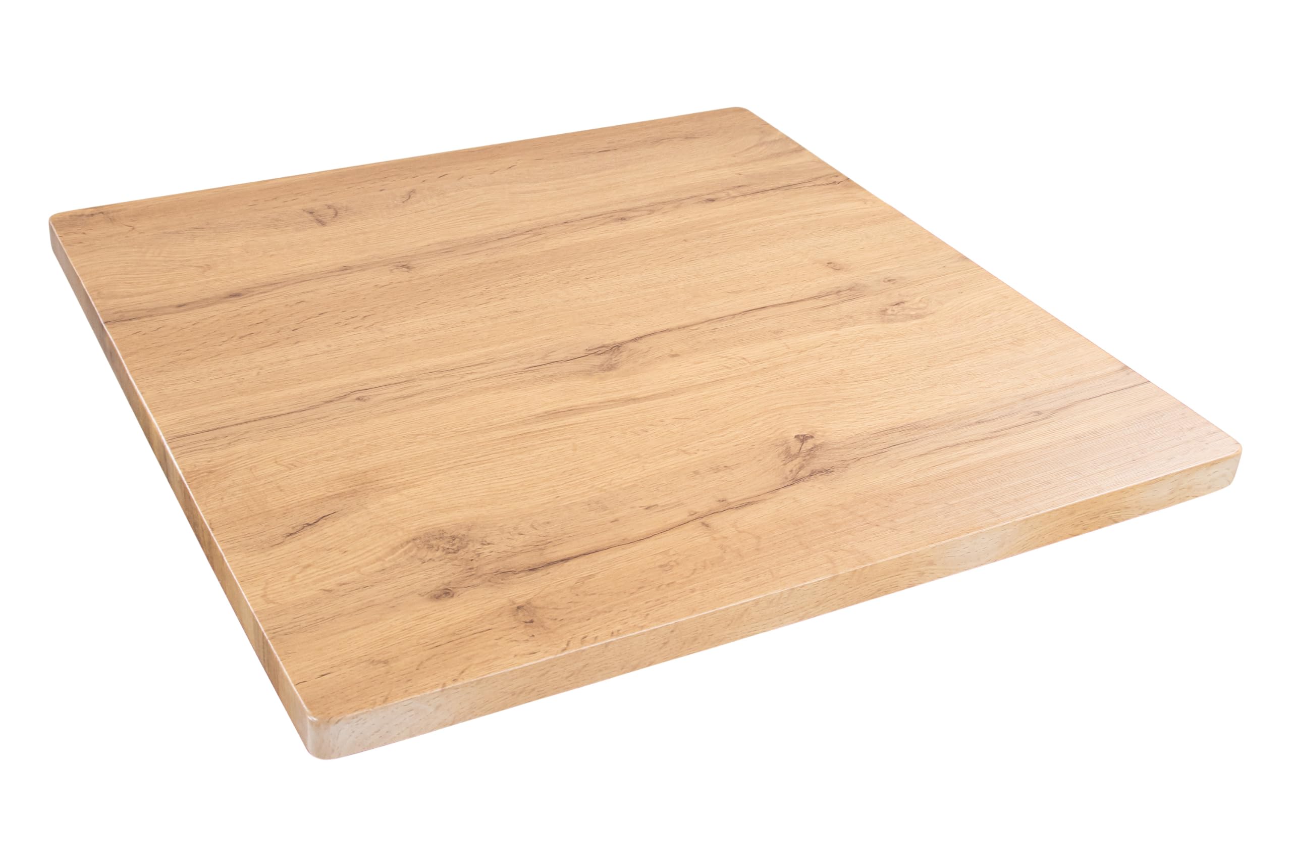 SAM Tischplatte Joan | 60 x 60 cm eckig | Holz | Farbe: Eiche | gerade Kante | Holzplatte für Küche & Café