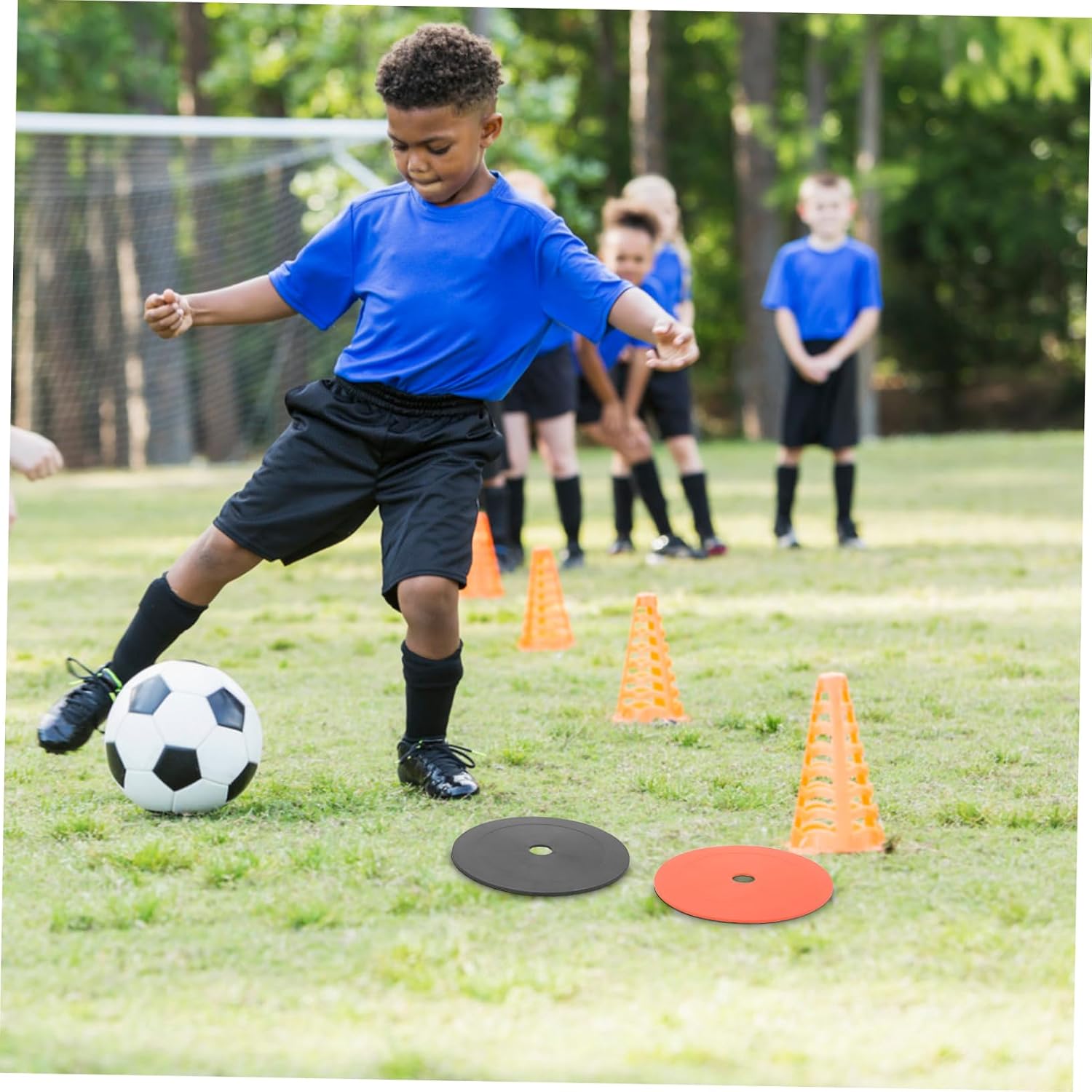 5pcs Soccer Training Sign Discs Sports Markers Non-Slip Lightweight for Basketball Soccer Baseball