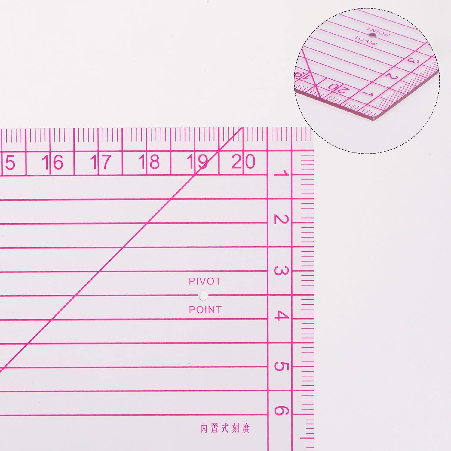 HARFINGTON Styling Sewing French Curve Ruler, 43x19cm Dress Makers Ruler Clear Sewing Tailors Pattern Making Ruler for Fashion Design and Guides for Fabric