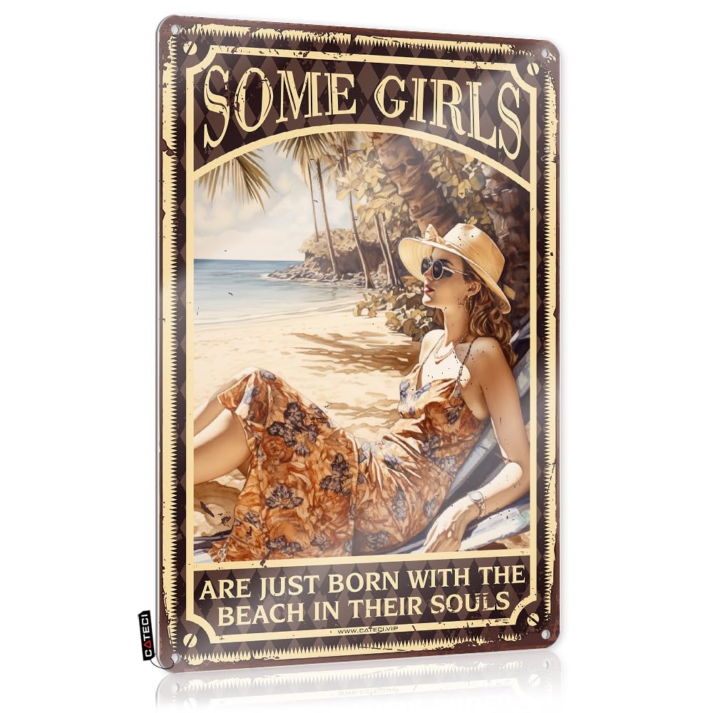 Fzfn Girls Colour Some Are Just Born With The Beach In Their Soul Clean Boys - Poster Collection Hanging Wall Decor(30X40cm)