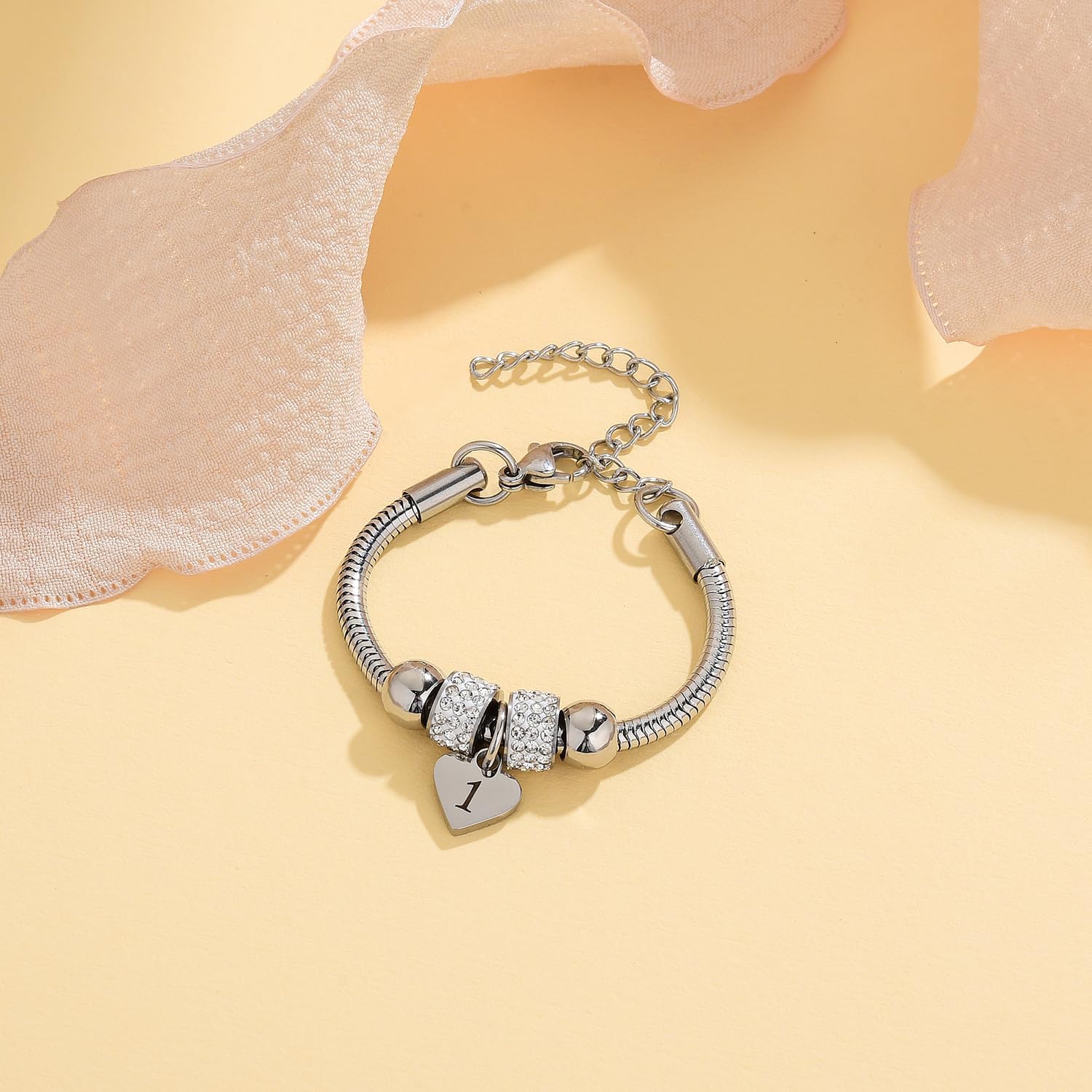 Yonhon Birthday Bracelet Gift for Girls 1-21 Years Old,Heart Happy Birthday Bracelet for Daughter Granddaughter Niece Girls