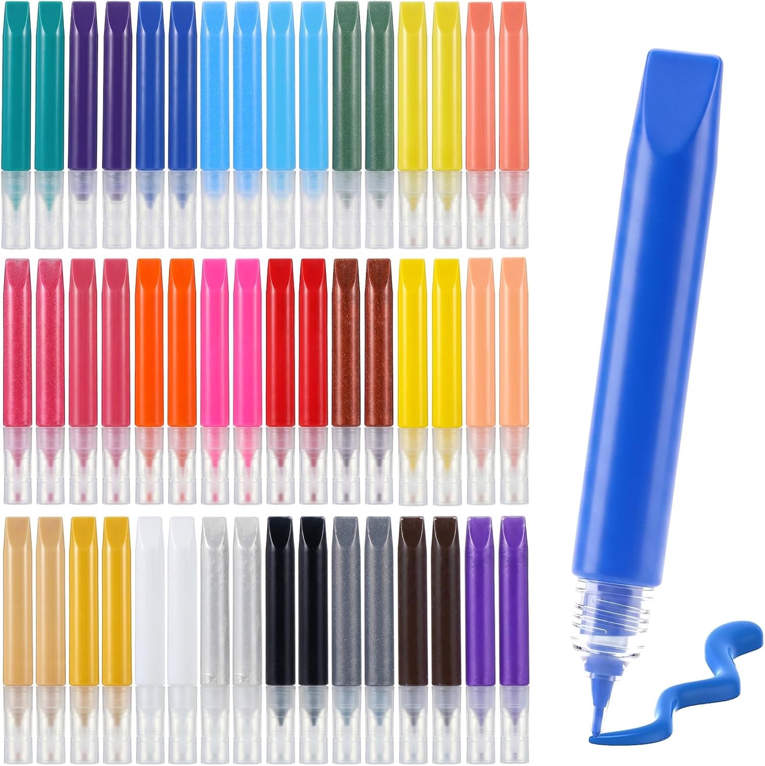 72 Pcs Suncatcher Painting Pen Set, 24 Colors Stained Glass Paint Kit For Window Art, 10ml Each, DIY Craft Supplies