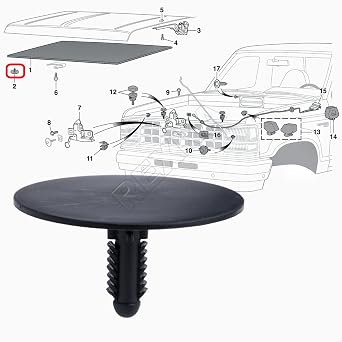 Rexka 20pcs Hood Insulation Retainer Clip Fastener for Ford N803613S Bronco,Mustang Explorer & Ranger 1988-