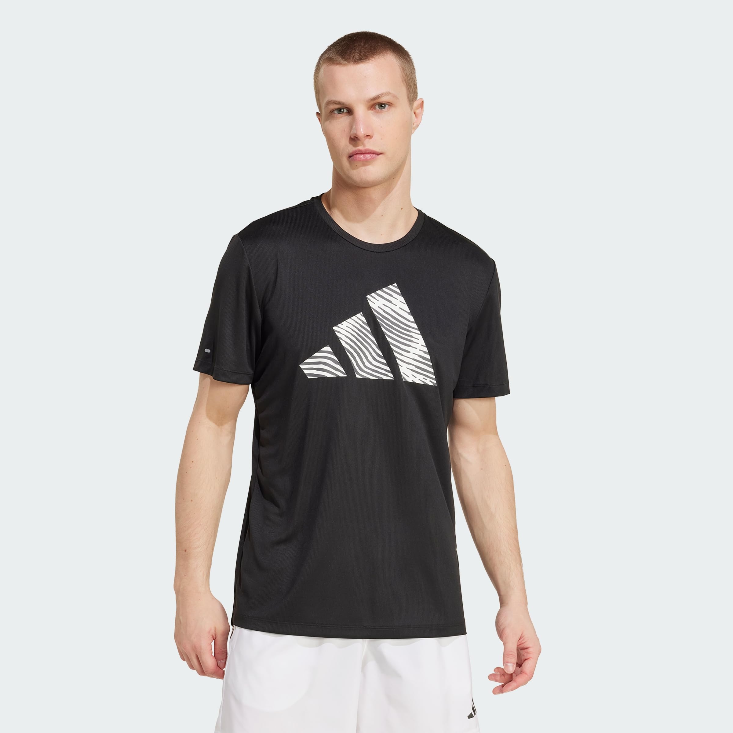 adidas Men's adi365 Running Essentials Brand Love Tee, Black, M