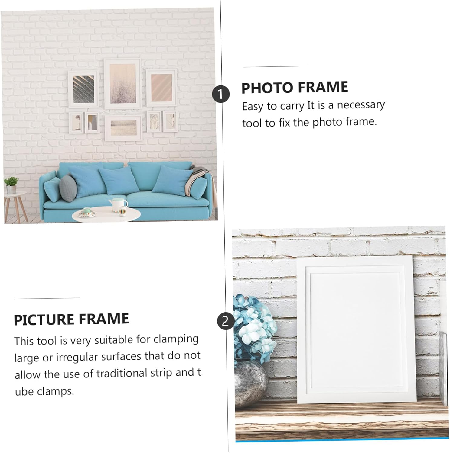 Photo Frame Clamp Woodworking Right-angle Strap Clamp Quick Tension 90° Corner Holder for Picture Frames