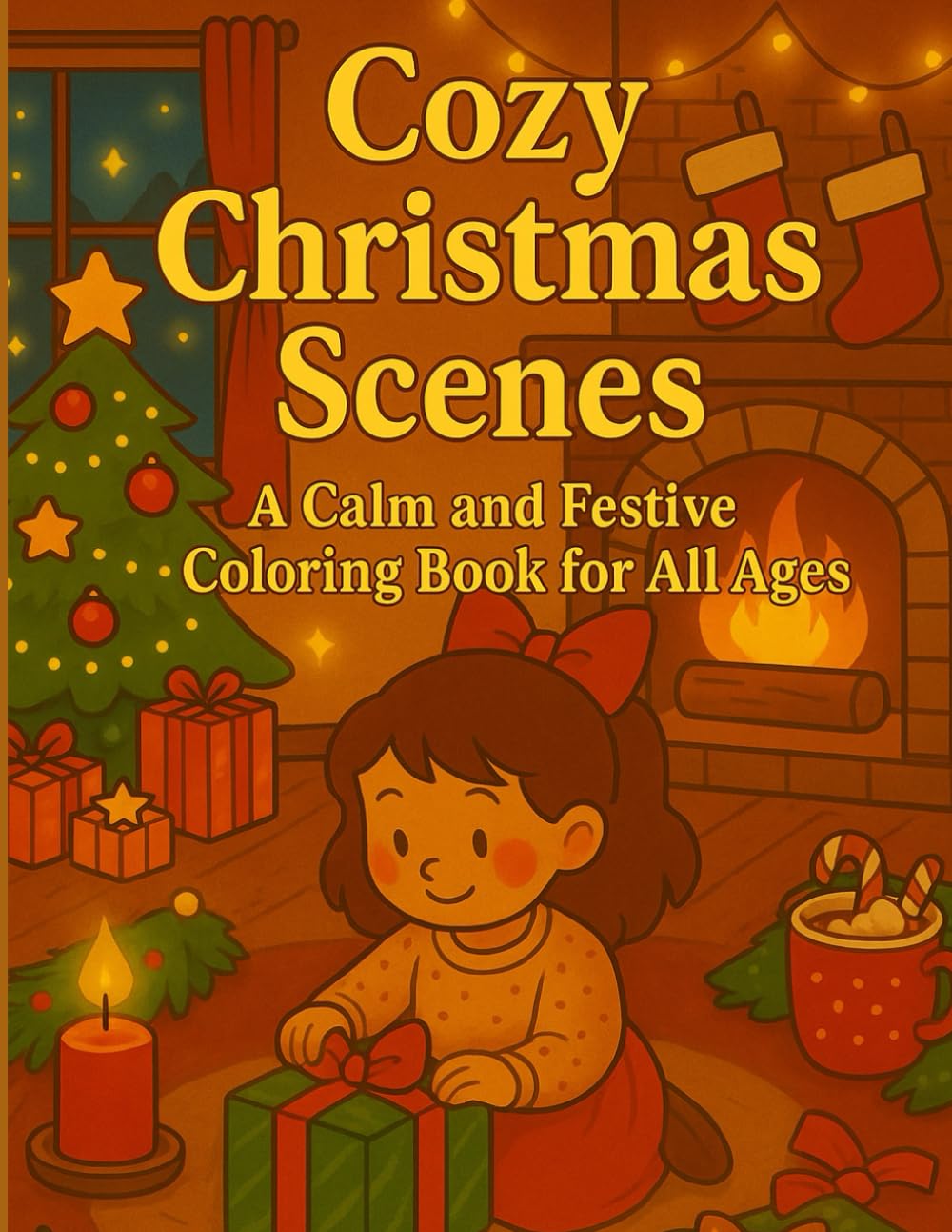 Cozy Christmas Scenes: A Calm and Festive Coloring Book for All Ages