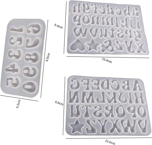 Miniatura 4 de Paquete de 3 moldes de silicona mini con letras del alfabeto de resina para hacer jabón y velas, decoración del hogar, molde 3D de animales