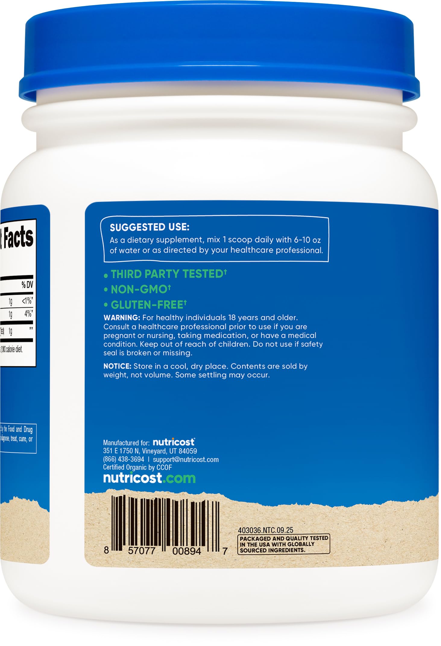 Nutricost Organic Alfalfa Powder 1LB, USDA Certified 100% Organic, Non-GMO — Amazon image 4