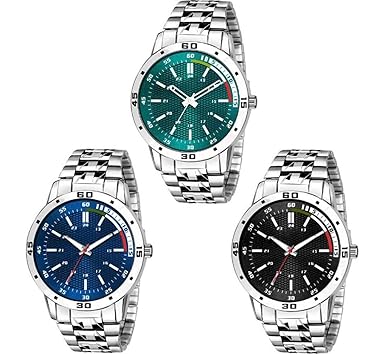 RPS FASHION WITH DEVICE OF R Boys Analog Multicolour Dial Metal Watch Combo Pack of 3