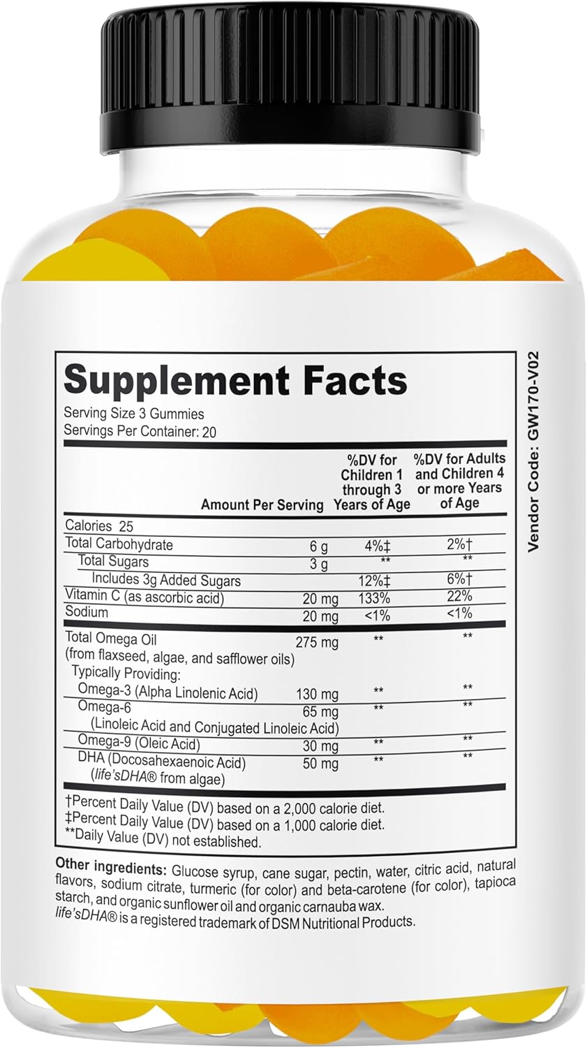 Focus Kids Gummies for Kids and Teens, Attention, Memory & Concentration, Focus Supplement for School & Study Brain Vitamins for Children DHA & Omega 3-6-9 – 60ct - Image 8