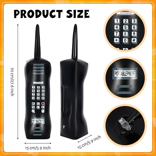 Miniatura 3 de Teléfono inflable y radio inflable Boombox, decoraciones de fiesta de los años 80 y 90, decoración de fiesta de hip hop, decoraciones de fiesta