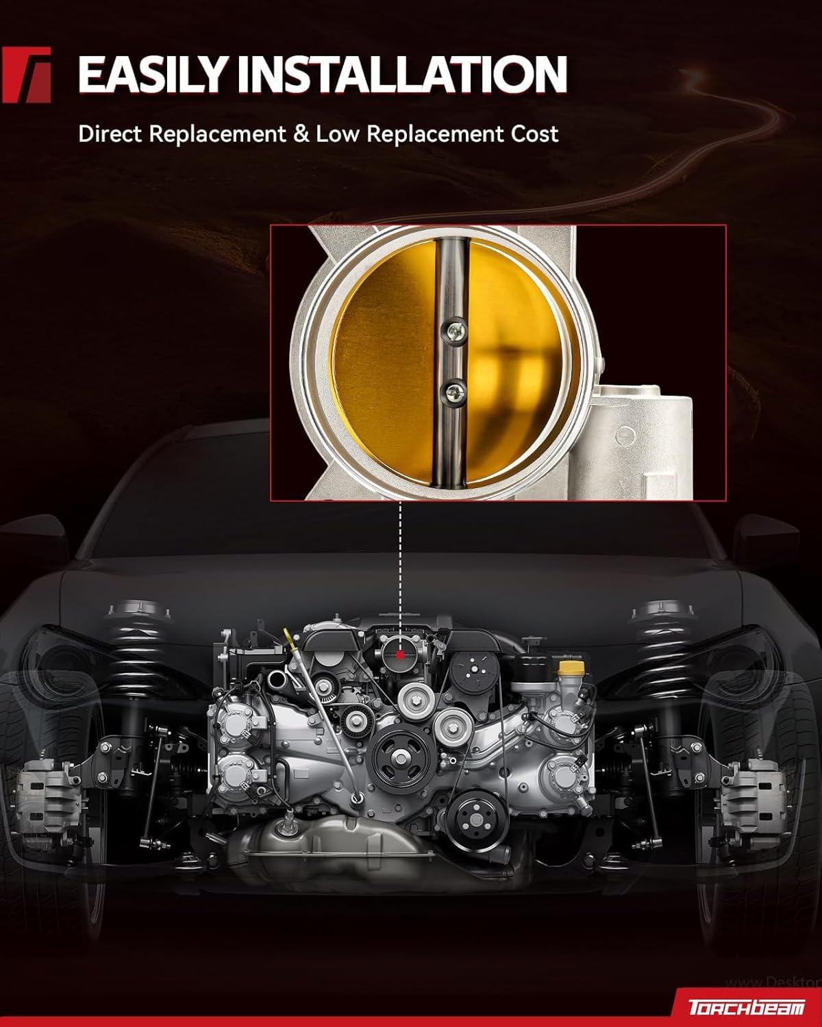 Torchbeam S20140 Electronic Throttle Body Compatible with Toyota, Scion 2010-2017 Camry 2.5L, 2009-2018 RAV4 2.5L, 2009-2015 Venza 2.7L, 2011-2016 tC, 2009-2019 Highlander 2.7L, 2011-2012 Sienna 2.7L