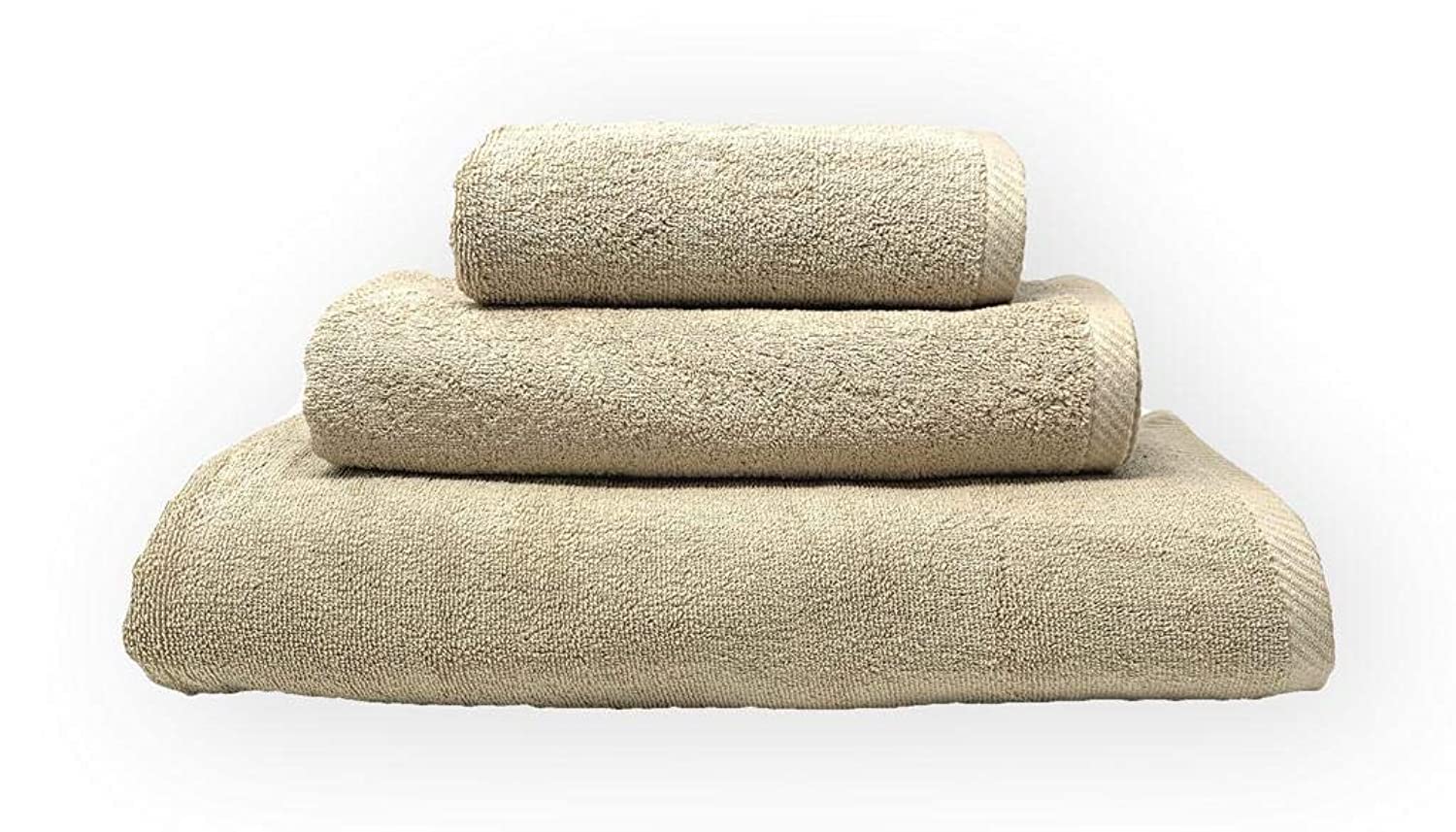 LushhPremium SPA,GYM,POOL, مناشف سباSALOON Towels, 100% Cotton (Bath Towel 3Pcs (70x140 Cm, Beige)