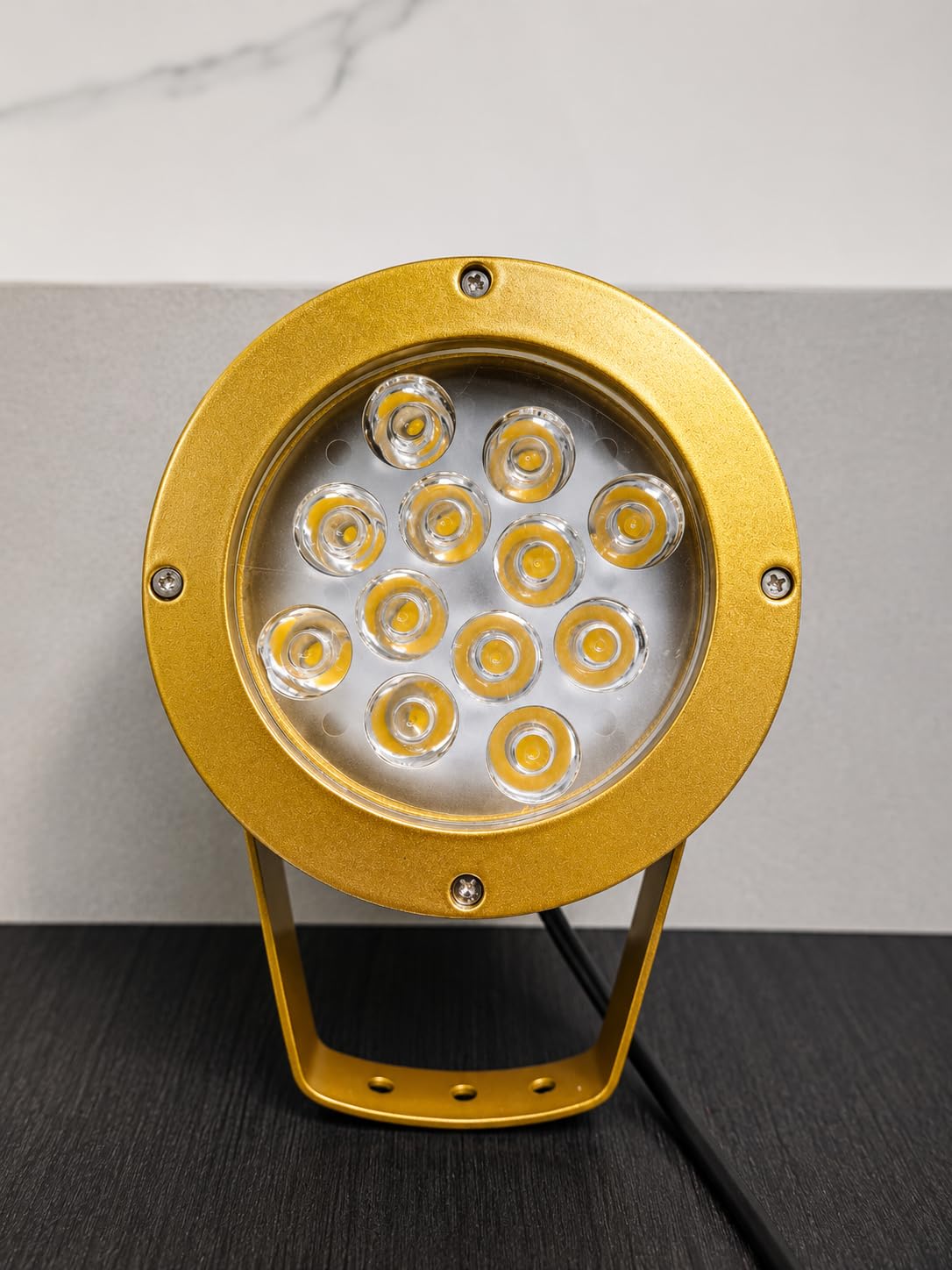 12 LED 12 WATT Golden Body SPOT Fountain Light Back Dia - 85 MM Outer Dia – 120 MM(AL052) Blue-image-24