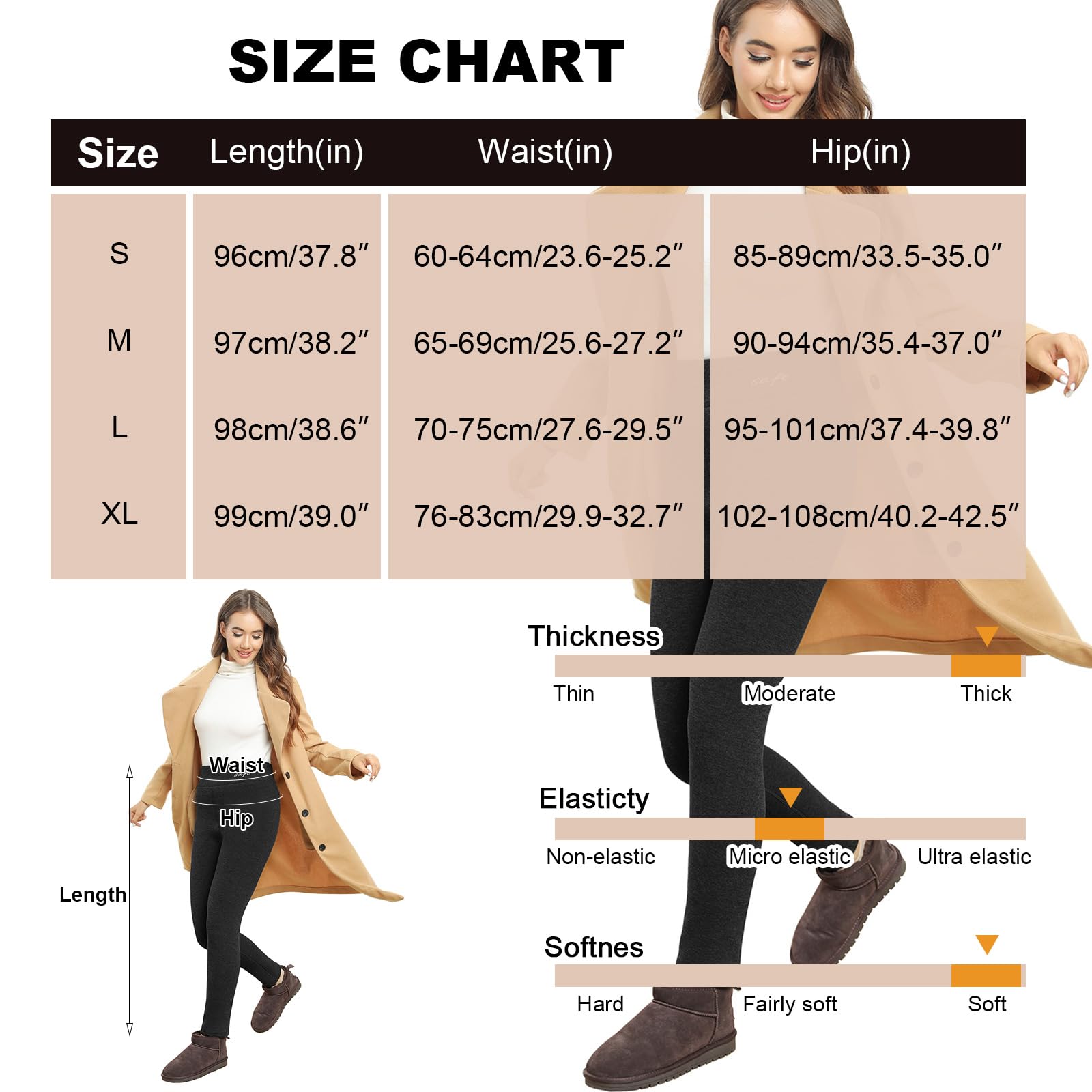 UMIPUBO Leggins Termicos Mujer Invierno Leggings con Forro Polar Pantalones Cálidos para Mujer Elástico Pantalones de Cachemira
