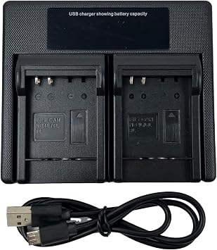USB LED Dual Camera Charger for NB-6LH NB-6L NB-4L NB-8L CB-2LY Compatible with SX530 HS, S95, SX610 HS, SX280 HS, SX500 is, SX510 HS, SD750, SD630, SX600 HS, SX260 HS, SD111 HS 0