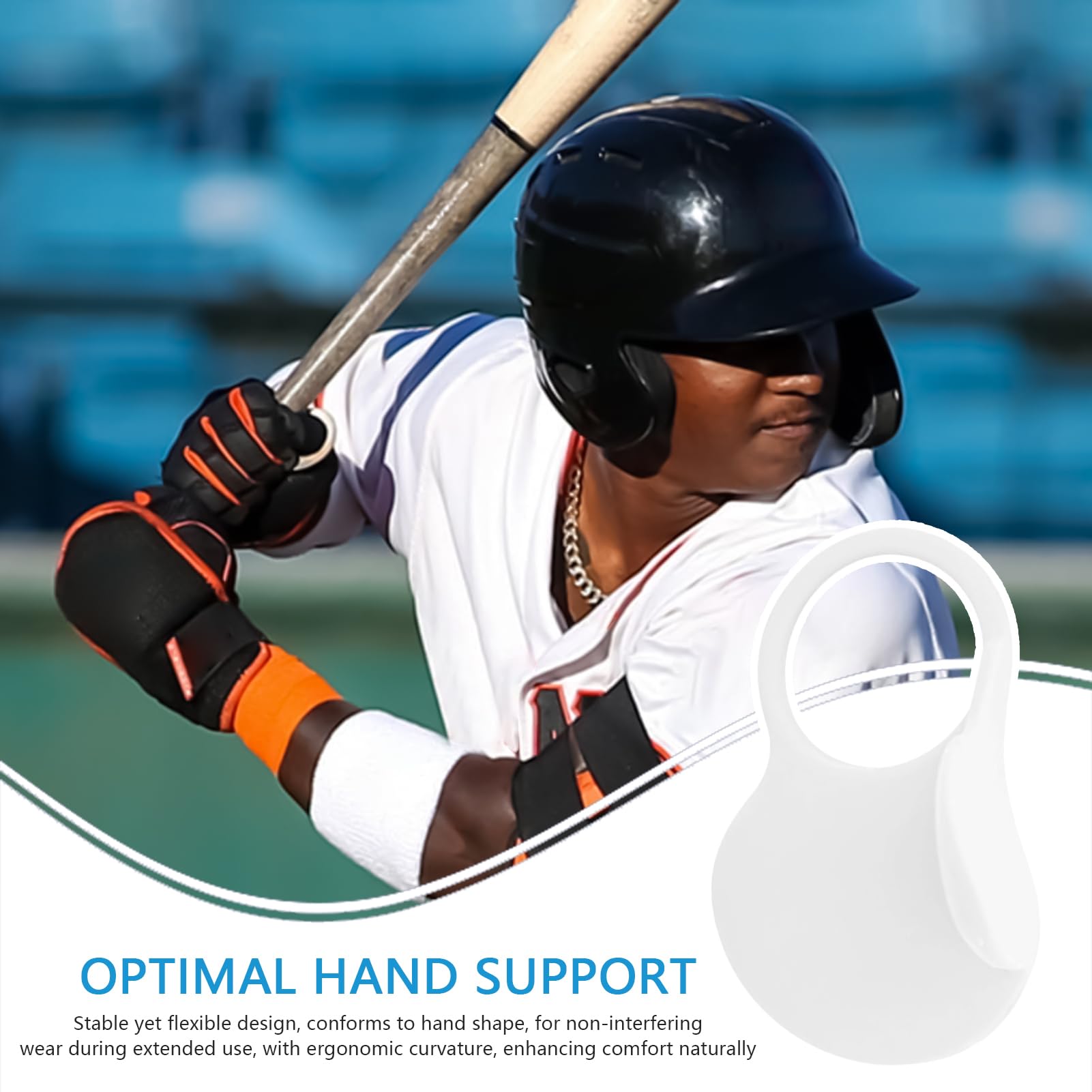 Protector de pulgar para béisbol, ayuda de entrenamiento para mango de impacto, portátil para golf, softball, pickleball
