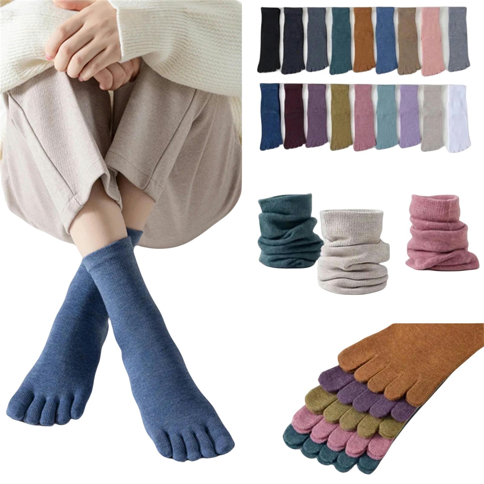 Calcetines Hombre Cinco Calcetines De Dedo Para La Mujer Algodón Sólido Jóvenes De Moda De Moda Con Los Dedos De Los Pies