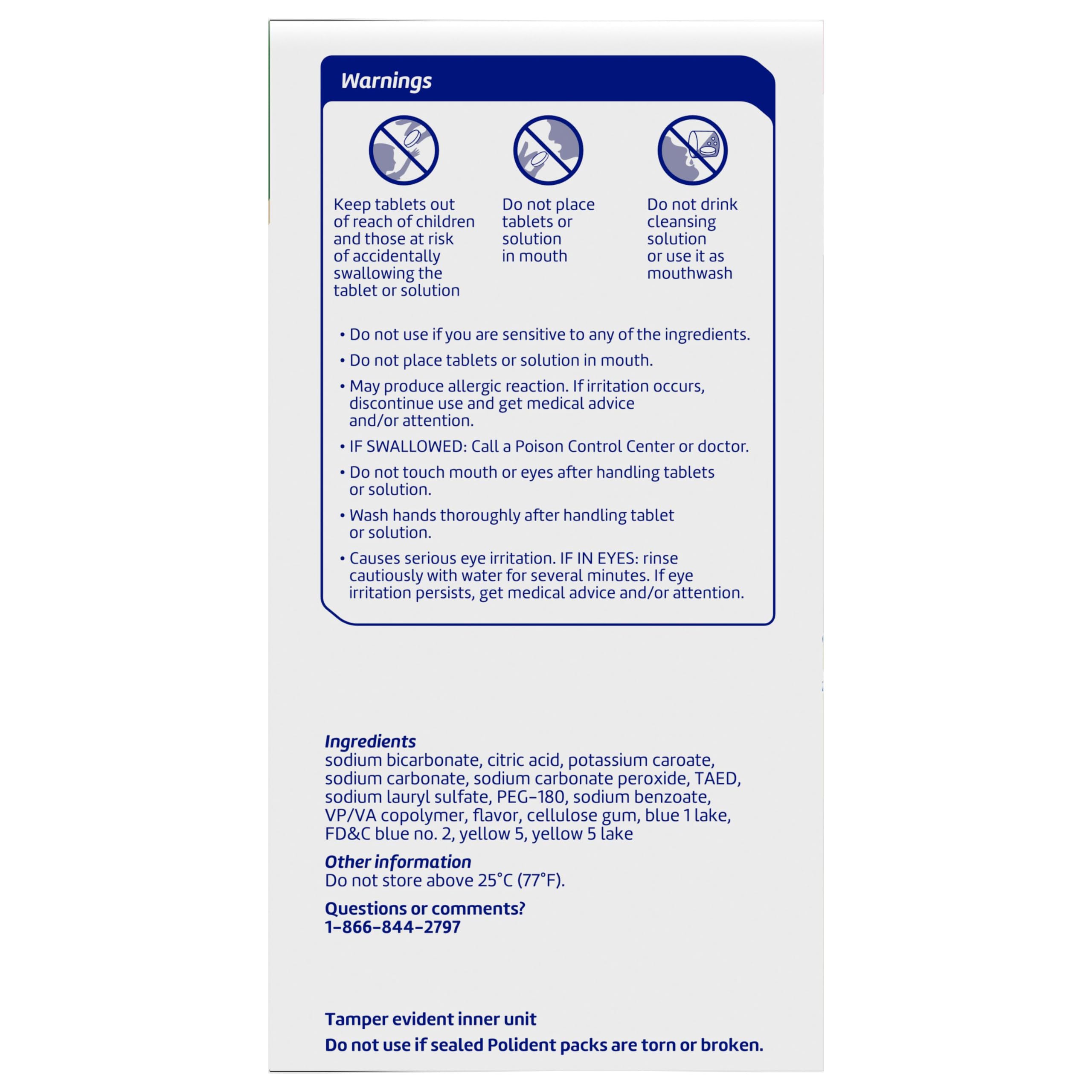 Polident Dental Cleanser - 90 Tablets -11