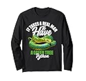 Green Tree Python Lover Snake Food Toys Reptile Python Long Sleeve T-Shirt