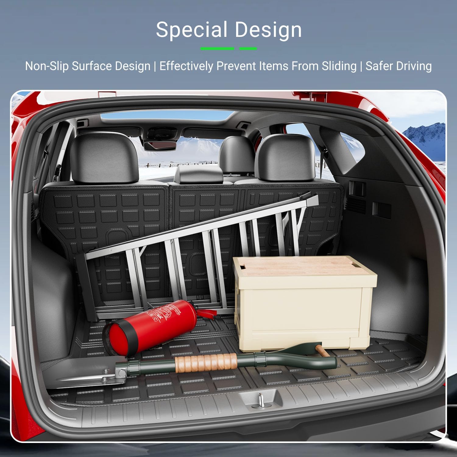 Cargo Mat Backrest Mat Compatible with 2022-2026 Tucson Cargo Liner Back Seat Protector Replacement for 2022-2025 2026 Tucson Accessories (Trunk Mat with Backrest Mat)