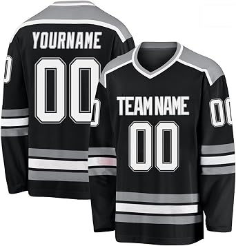 Customizable Field Hockey Jersey for Mens Personalized Boys Ice Hockey Practice Shirt Custom Training Jersey Name Number Logo