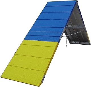 Dog Agility A-Frame, Aluminum Alloy, All-Weather, Non-Rust, Competition Size with Rubber Surface